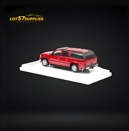MK Miniatures 2003 Chevrolet Suburban Red 1:64 - Evergreen Kings