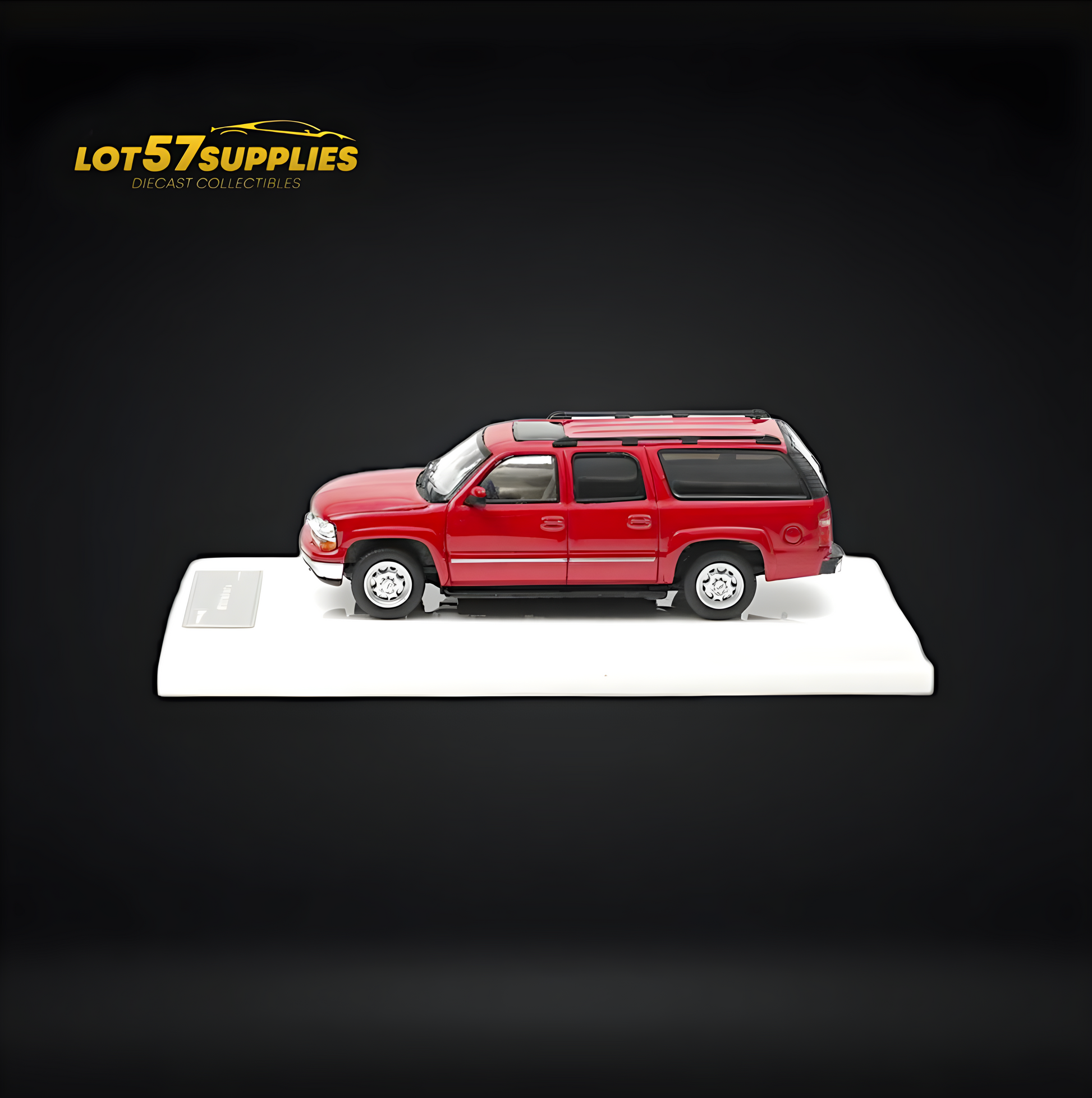 MK Miniatures 2003 Chevrolet Suburban Red 1:64 - Evergreen Kings