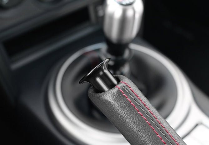 Black Perrin Drift Button for WRX, STI, FR-S, BRZ, 86, and GR86; JDMuscle knob replacement for enhanced interior style.