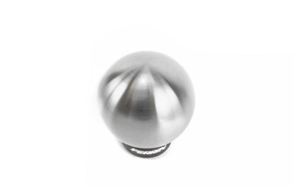 Perrin stainless steel 2-inch weighted shift knob for manual transmission on Subaru BRZ, FRS, 86, and GR86 models.