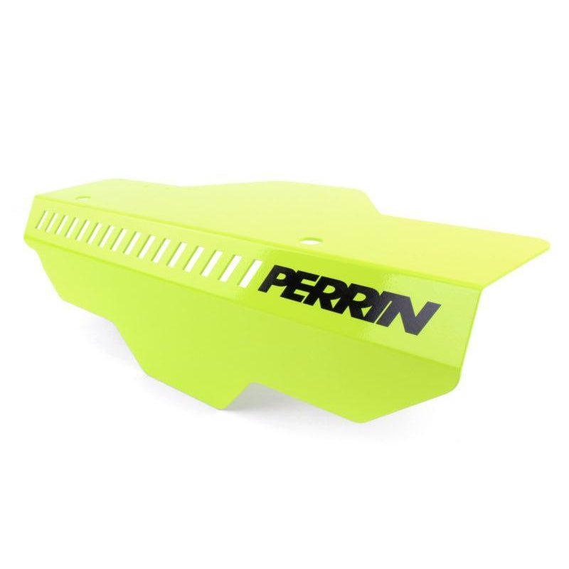 Black and red neon PERRIN alternator cover for Subaru WRX 2002-2014 and STI 2004-2019, featuring JDMuscle branding.