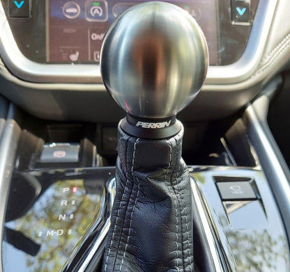 PERRIN CVT ball shift knob in 2-inch brushed stainless steel for Subaru Outback and Ascent 񟿿