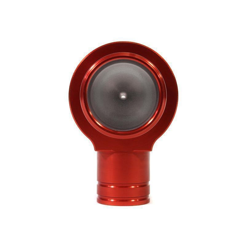 Red PERRIN Recirculation Blow Off Valve for 2015-2021 Subaru WRX, JDMuscle performance blow off valve kit, detailed view.