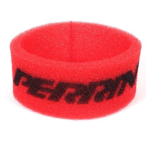 Red Perrin brake reservoir cozy with black JDMuscle logo, designed for universal use on brake fluid reservoirs.
