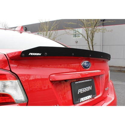 Perrin Gurney Flap with Premium Wing for 2015-2020 Subaru WRX/STI, black spoiler and wing assembly by JDMuscle