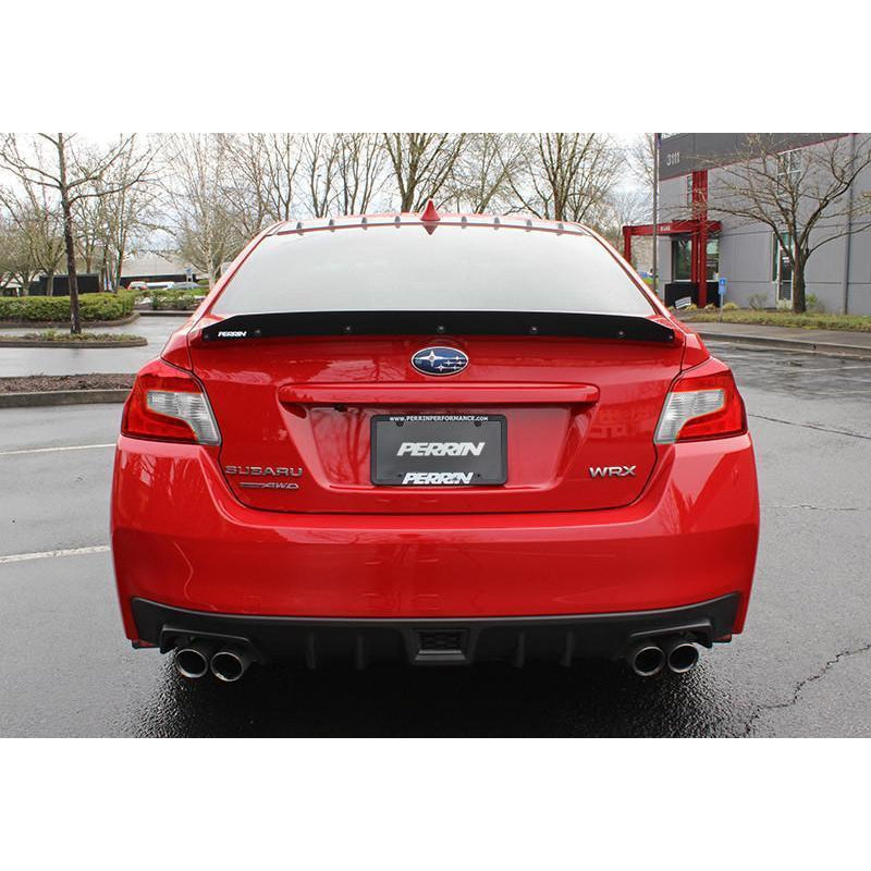 Perrin Gurney Flap with Premium Wing for 2015-2020 Subaru WRX/STI, JDMuscle spoilers and wings, black finish, aerodynamic design