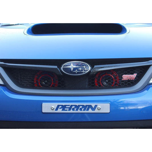 JDMuscle Perrin Hella horn bracket for 2008-2014 Subaru WRX STI, mounting bracket with metal construction and bolt holes.