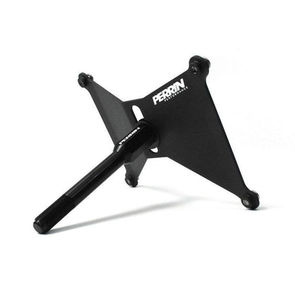 Perrin license plate holder for Subaru WRX/STI 2002-2007, JDMuscle brand, shown on vehicle front with mount and branding.