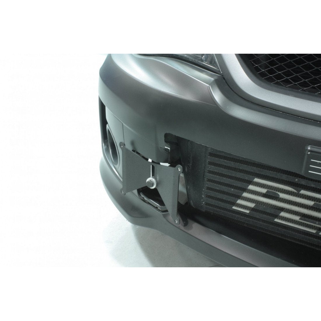 Perrin 08-14 Subaru WRX/STI license plate holder by JDMuscle, black metal design for secure mounting and clean look.