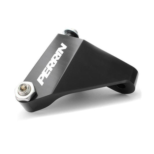 Black Perrin master cylinder brace for Subaru WRX/STI 2015-2021, made of durable metal, enhances engine bay stability.