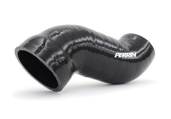 Black Perrin post MAF hose for Subaru WRX, STI, and LGT models, part of JDMuscle's air intake and MAF hose collection.