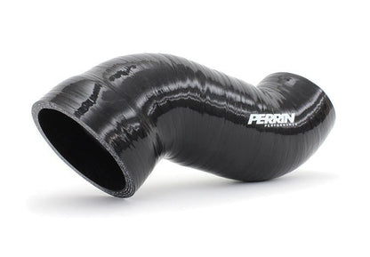 Black Perrin post MAF hose for Subaru WRX, STI, and LGT models, part of JDMuscle's air intake and MAF hose collection.