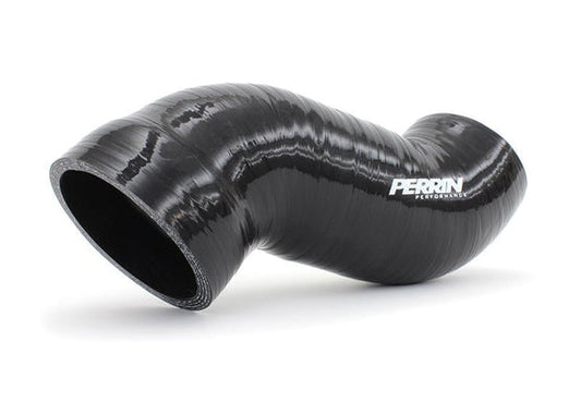 Black Perrin post MAF hose for Subaru WRX, STI, and LGT models, part of JDMuscle's air intake and MAF hose collection.