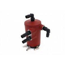 Perrin Red Air Oil Separator for Subaru WRX/STI with TMIC, 2008-2014, JDMuscle performance engine part with red finish.