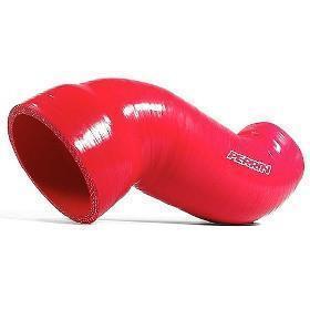 Black Perrin post-MAF hose for Subaru WRX, STI, and LGT models, made of silicone for improved air intake performance.