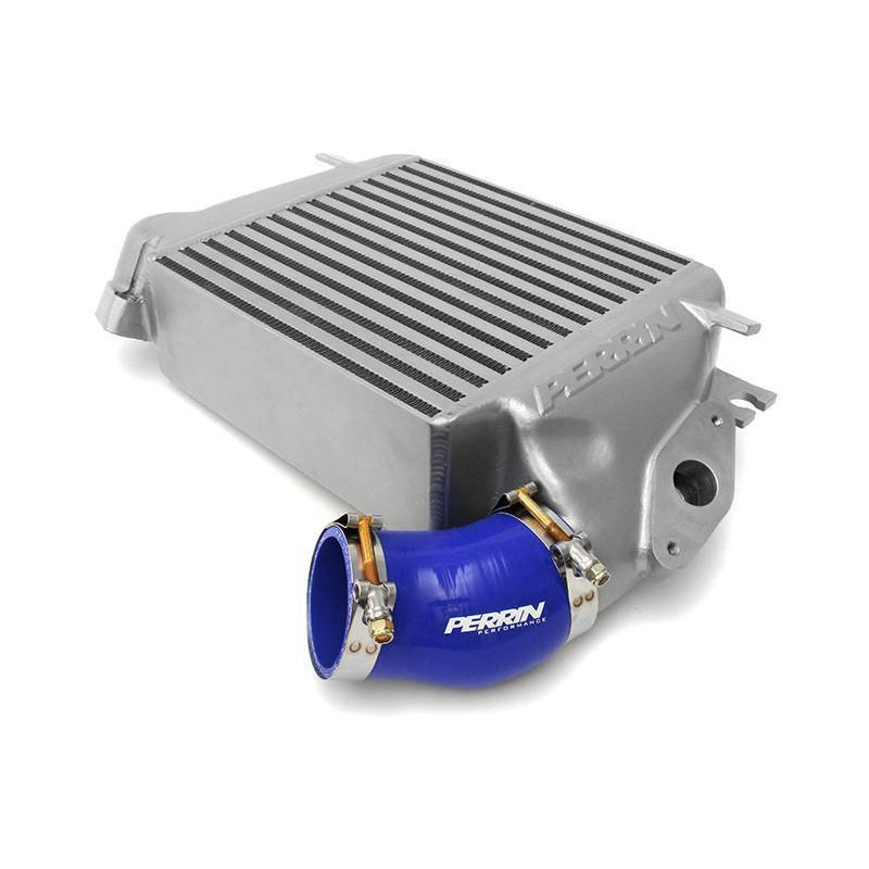 Blue PERRIN throttle body coupler kit for Subaru WRX 2008-2019 and Legacy GT 2005-2009, featuring durable silicone hoses.