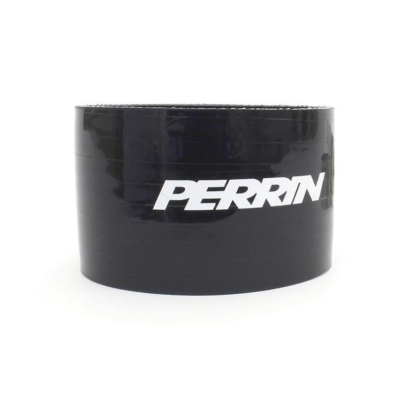 Black PERRIN throttle body intercooler hose kit for Subaru WRX 2002-2007 and STI 2004-2021, top-mount intercooler coupler.