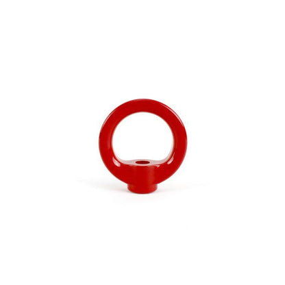 Red Perrin tow hook upgrade kit for Subaru WRX, STI, BRZ, and Toyota 86, featuring JDMuscle branding and durable construction.