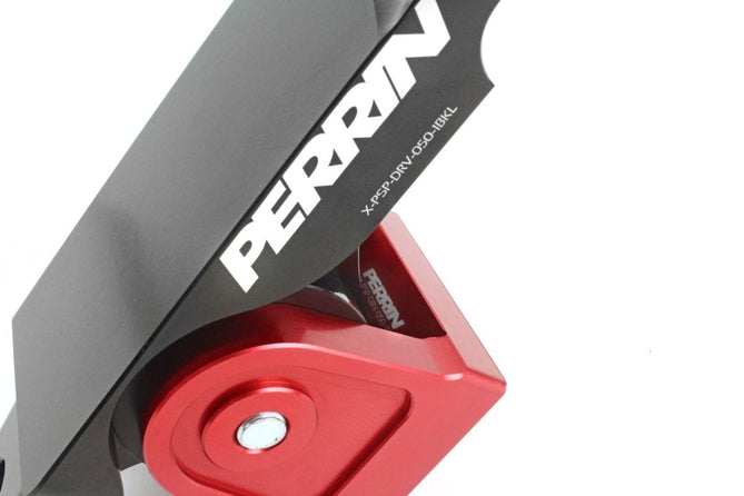 JDMuscle Perrin V2 engine mounts for Subaru WRX, STI, BRZ, and GR86, showing black metal mounts with rubber insulators.