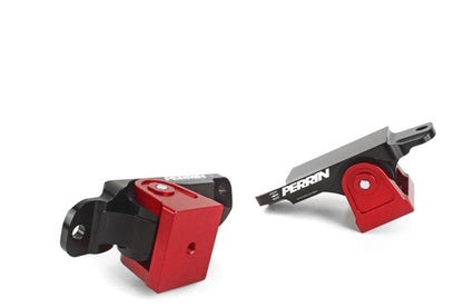 JDMuscle Perrin V2 engine mounts for Subaru WRX, STI, BRZ, and GR86, showing black engine mounts with metal brackets.
