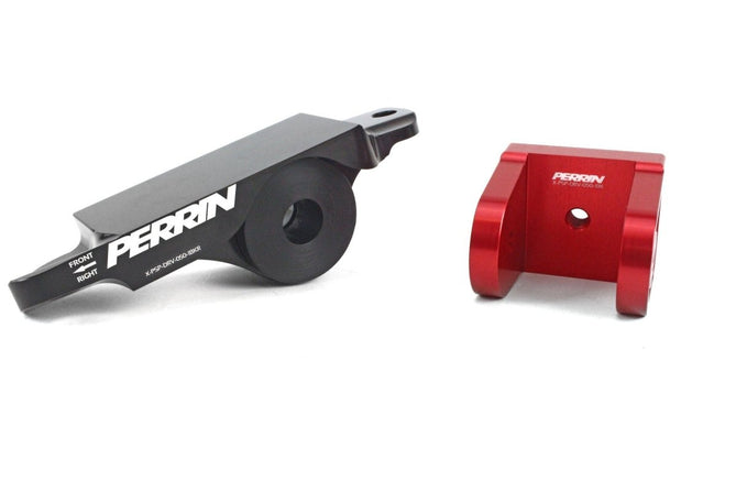 JDMuscle Perrin V2 engine mounts for Subaru WRX, STI, BRZ, and GR86, showing black metal mounts with mounting holes.