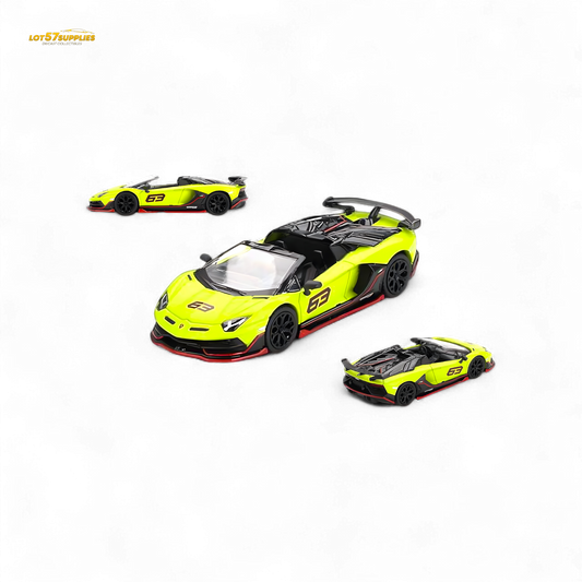Mini-GT Lamborghini Aventador SVJ 63 Roadster Verde Shock 1:64 - Evergreen Kings
