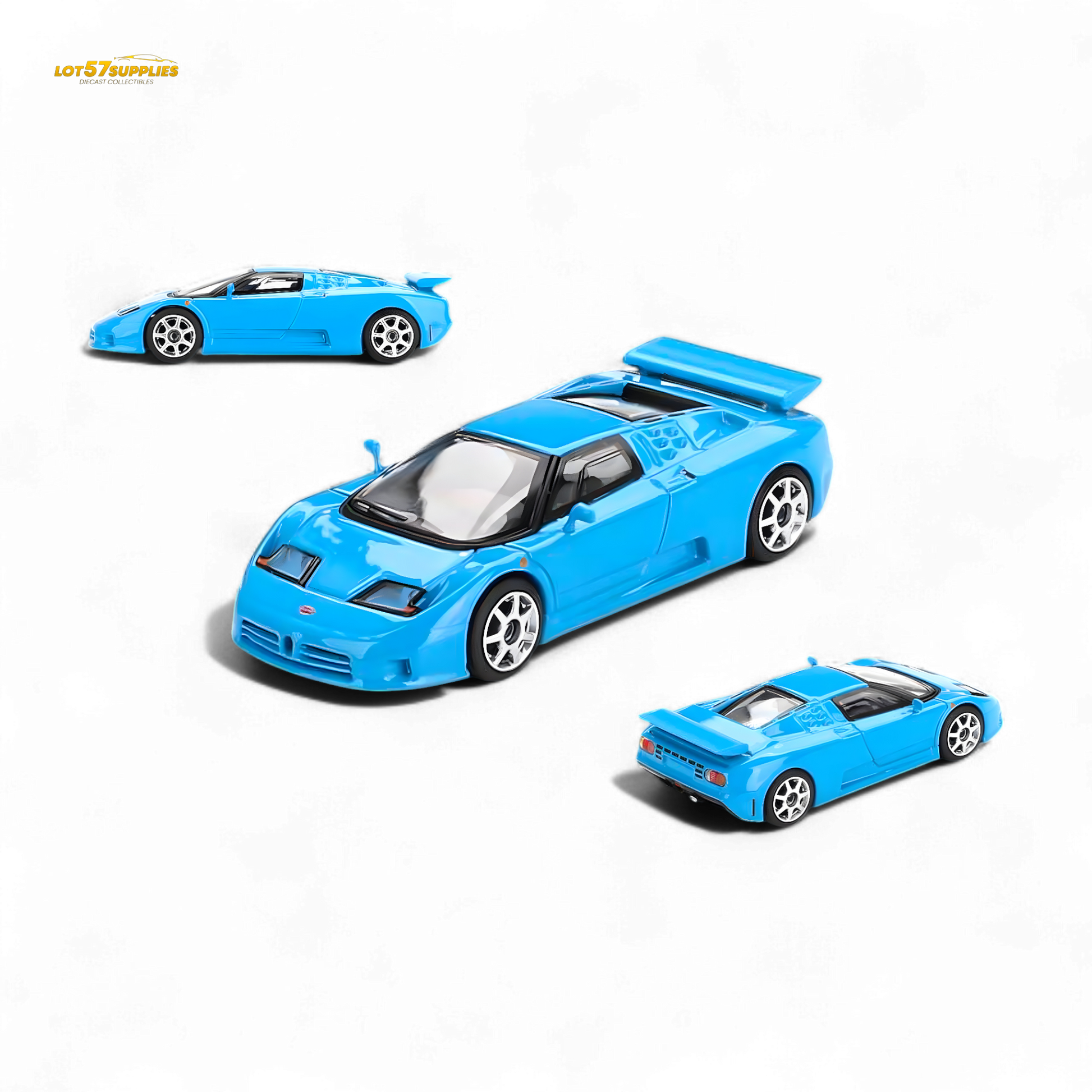 Mini-GT Bugatti EB110 Super Sport Blu Bugatti #890 1:64 - Evergreen Kings