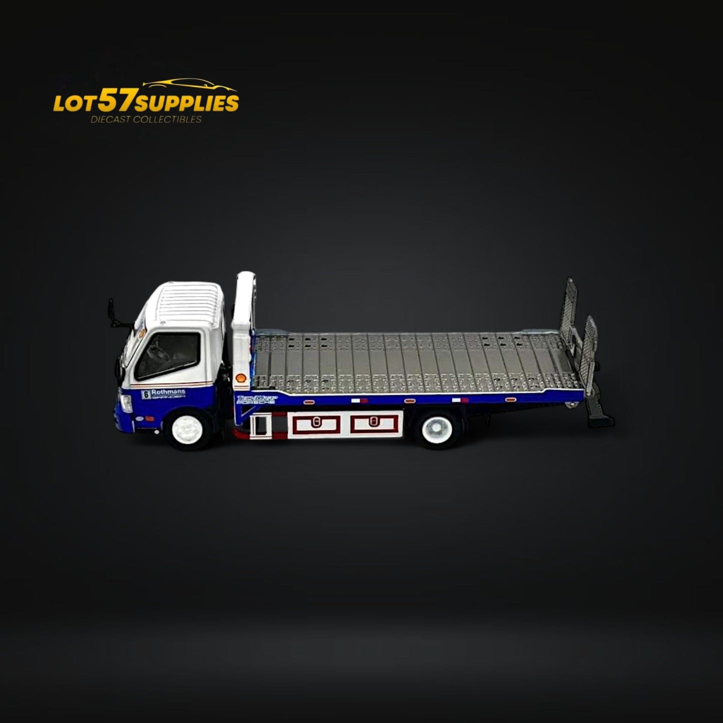 Hino 300 Dutro trailer diecast model in Rothmans livery, 1:64 scale, detailed miniature truck by Lot57Supplies Diecast Shop