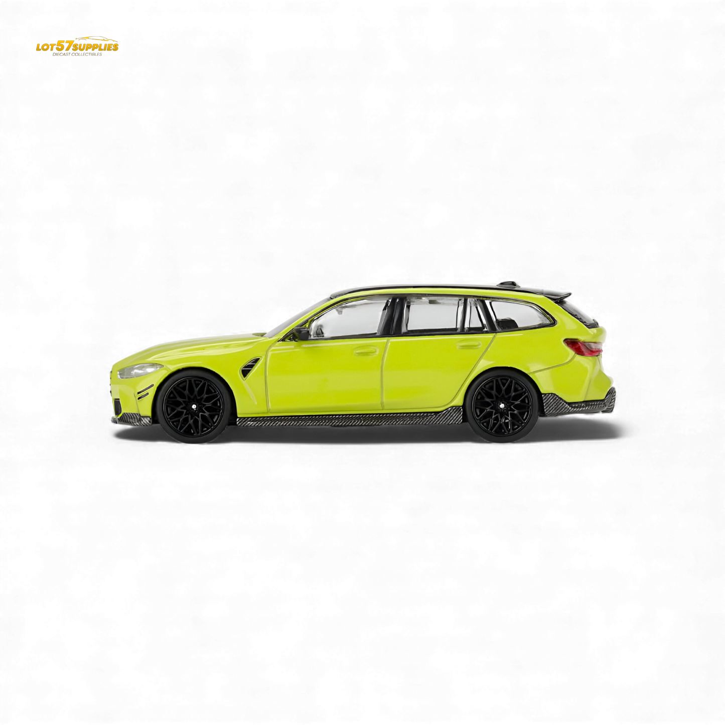 Mini GT BMW M3 M Performance Touring diecast model in 1:64 scale, detailed miniature car showcasing BMW design.