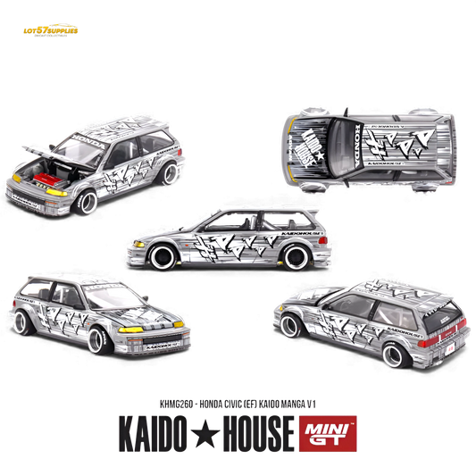 (Pre-Order) Mini GT x Kaido House Honda Civic EF Kaido Manga V1 1:64 - Evergreen Kings