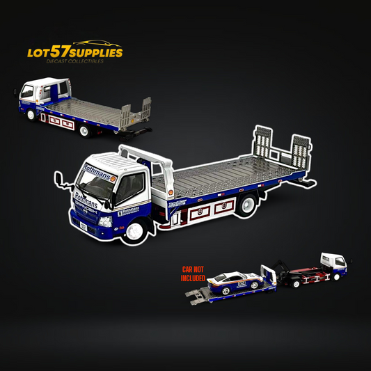 Detailed Hino 300 Dutro trailer model in Rothmans livery, 1:64 scale diecast truck by Lot57Supplies Diecast Shop.