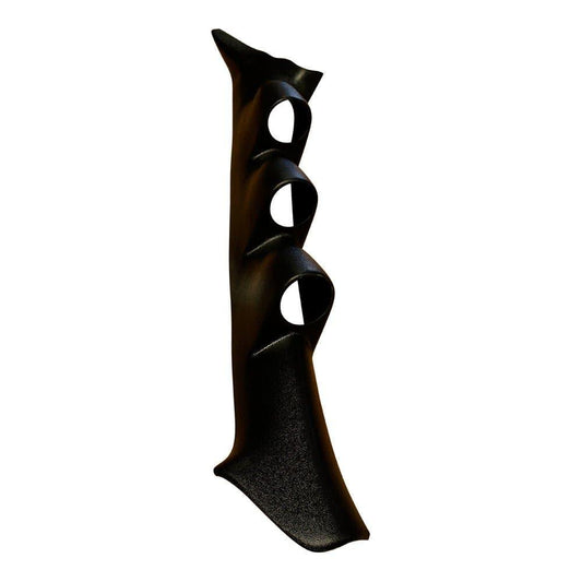 BLOX Racing pillar pod gauge mount holding 1, 2, or 3 gauges for 2002-2007 Subaru Impreza WRX interior.