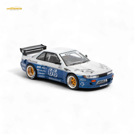(Pre-Order) PopRace Pandem Silvia S13 Moontech Blue 1:64 - Evergreen Kings