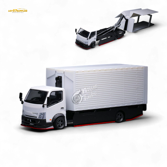 MicroTurbo Hino 300 Custom Wing Truck 1:64 - Evergreen Kings