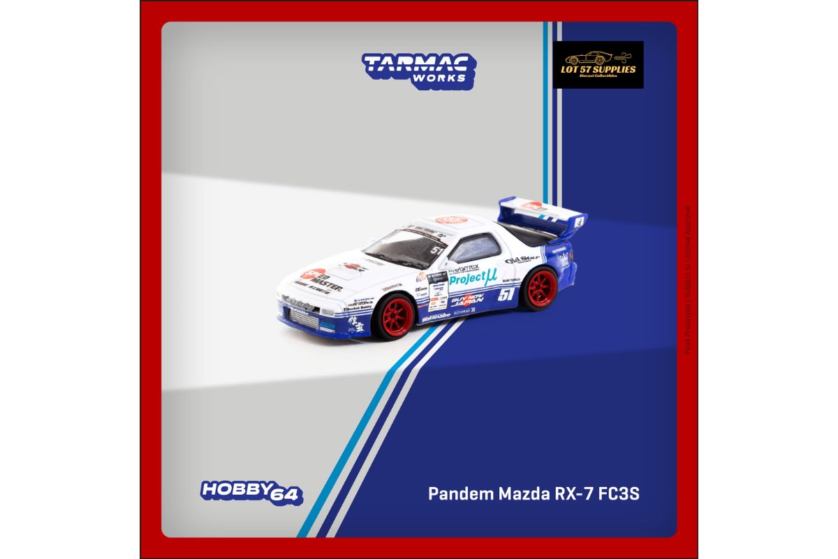Tarmac Works Mazda RX-7 FC3S PANDEM Drift Livery 1:64 - Evergreen Kings