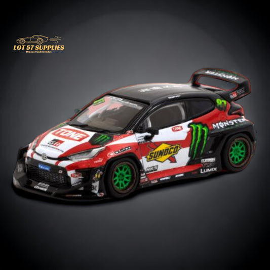 Tarmac Works Toyota Yaris GR Monster Drift 1:64 - Evergreen Kings