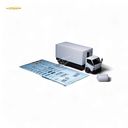Hino 300 MicroTurbo custom wing truck diecast model in 1:64 scale by Lot57Supplies Diecast Shop, detailed view of the miniature truck.