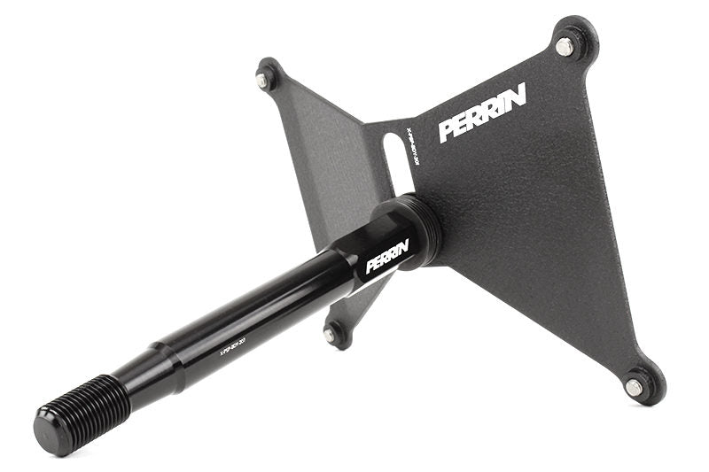JDMuscle Perrin front license plate holder for 2022-2025 Subaru WRX, rear relocation kit, black metal with mounting hardware