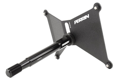JDMuscle Perrin front license plate holder for 2022-2025 Subaru WRX, rear relocation kit, black metal with mounting hardware