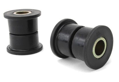 JDMuscle Perrin steering rack bushings for 2005-2021 Subaru WRX and STI, showing rubber bushings and metal mounting components.