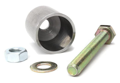 JDMuscle Perrin steering rack bushings for 2005-2021 Subaru WRX and STI, showing close-up of bushings installed in steering rack.