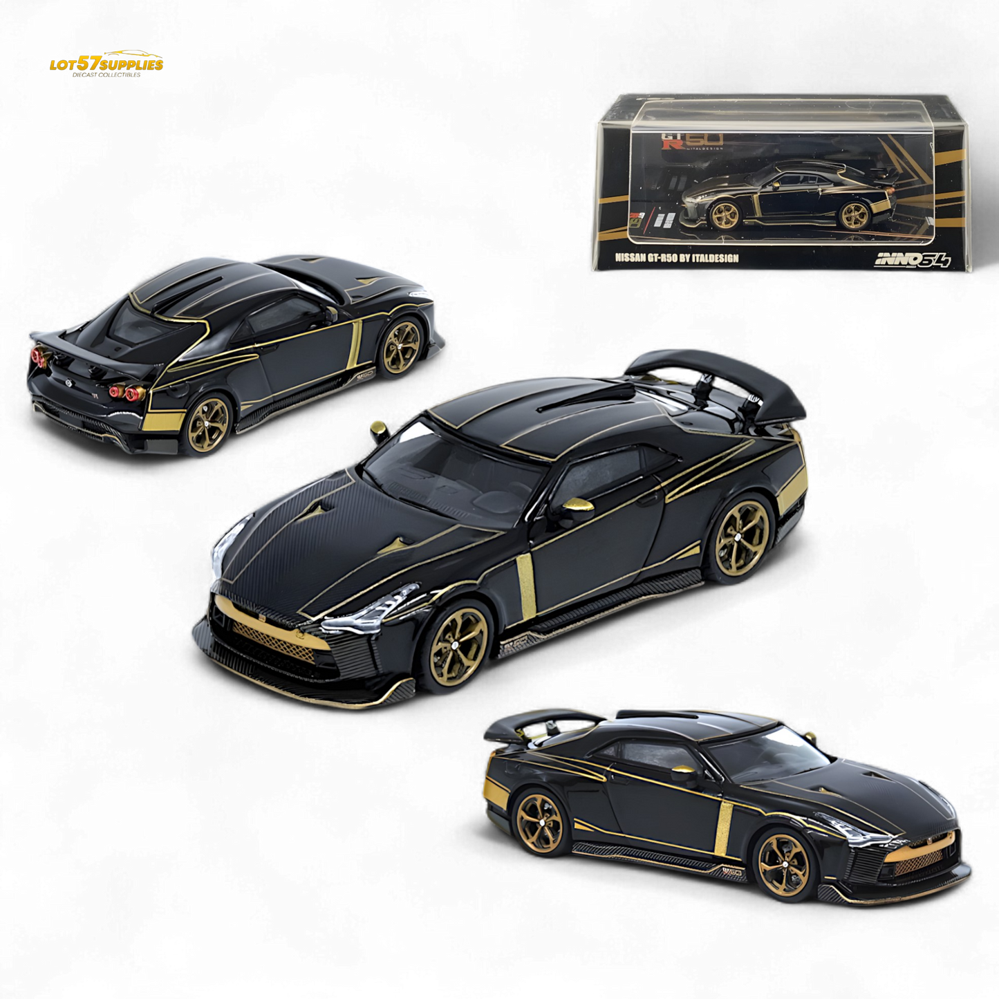 Inno64 Nissan GT-R50 By ITALDESIGN Black 1:64 - Evergreen Kings