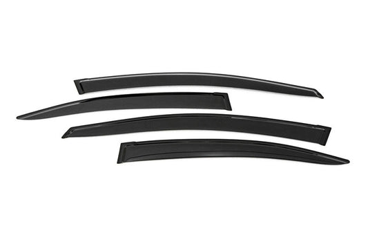 OLM Rain Guards for 2022+ Subaru WRX, exterior car accessories, side window deflectors, black tinted protective shields