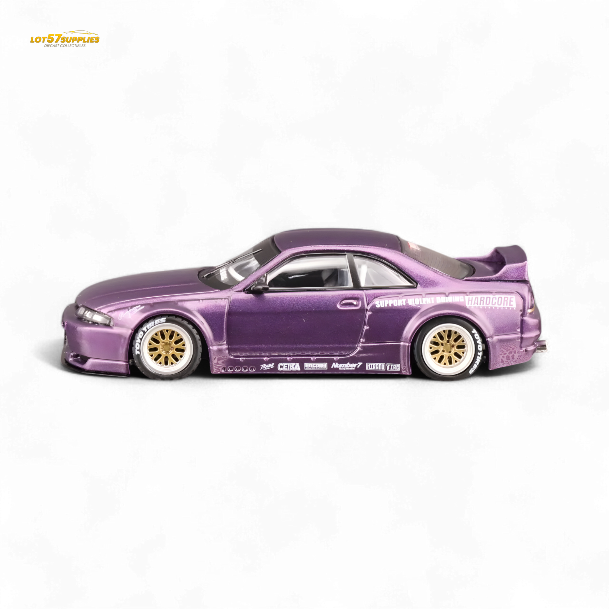 Inno64 Nissan Skyline GT-R R33 Pandem Rocket Bunny Purple 1:64 - Evergreen Kings