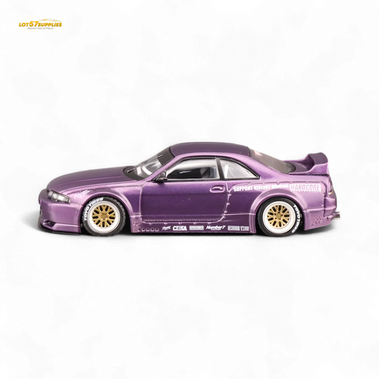 Inno64 Nissan Skyline GT-R R33 Pandem Rocket Bunny Purple 1:64 - Evergreen Kings