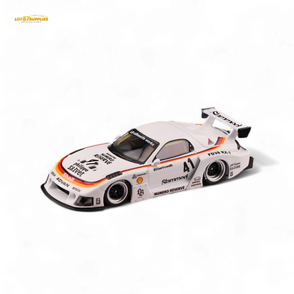 Inno64 Mazda RX-7 LBWK White 1:64 - Evergreen Kings
