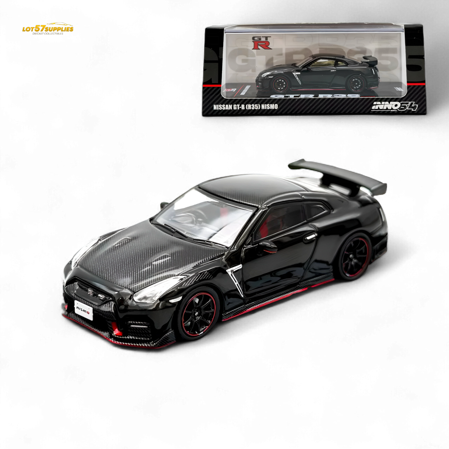 Inno64 Nissan GT-R R35 NISMO Black 1:64 - Evergreen Kings