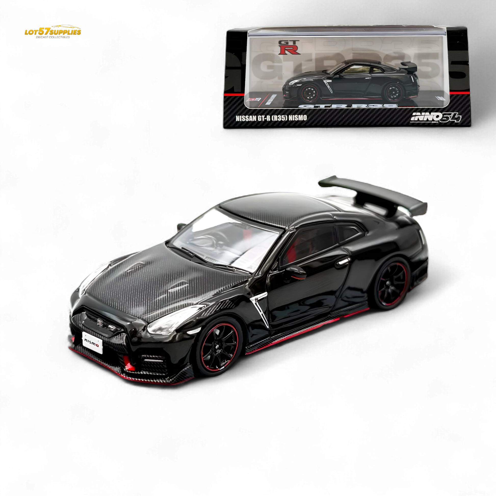 Inno64 Nissan GT-R R35 NISMO Black 1:64 - Evergreen Kings
