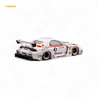 Inno64 Mazda RX-7 LBWK White 1:64 - Evergreen Kings