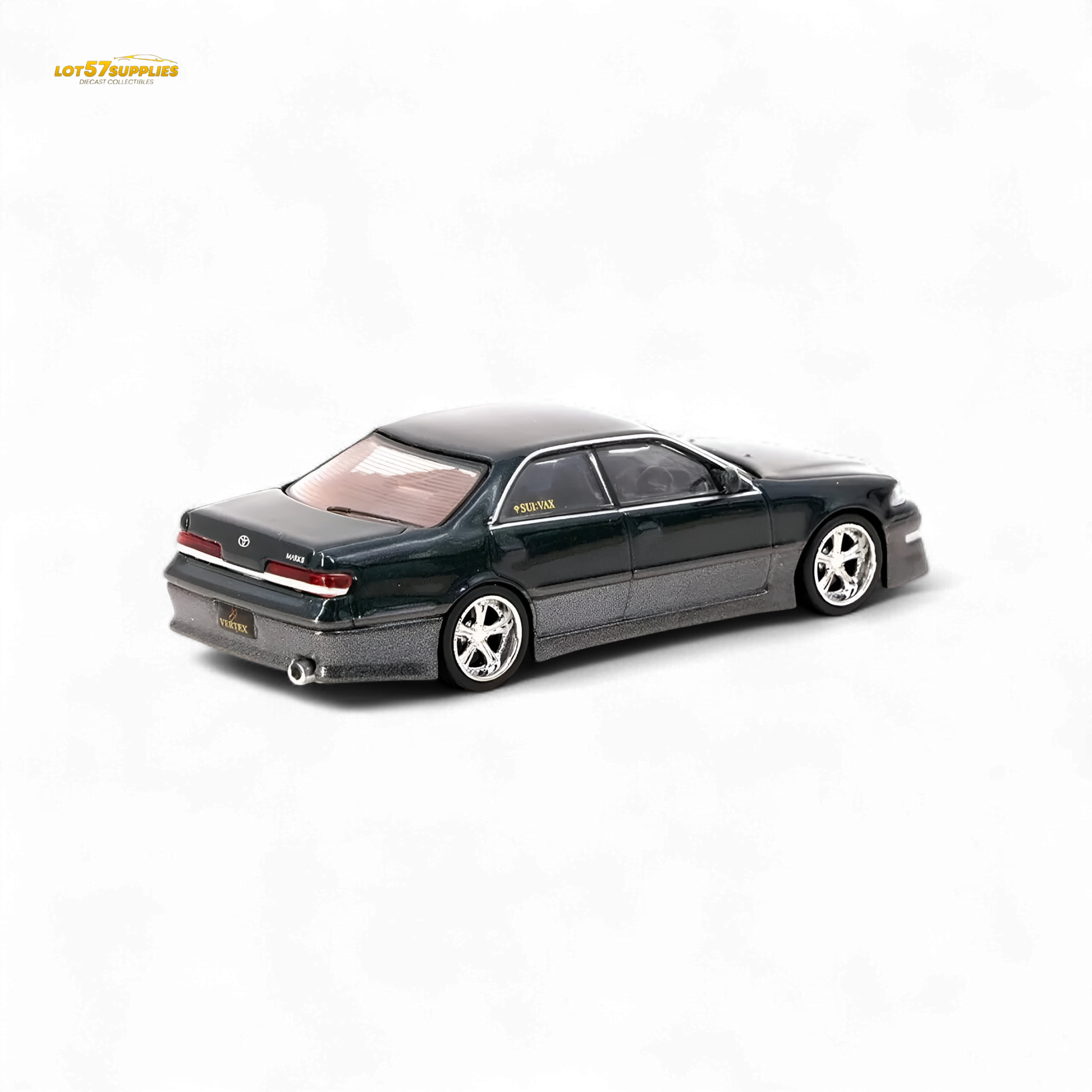 Tarmac Works VERTEX Toyota Mark II JZX100 Dark Green Metallic 1:64 - Evergreen Kings